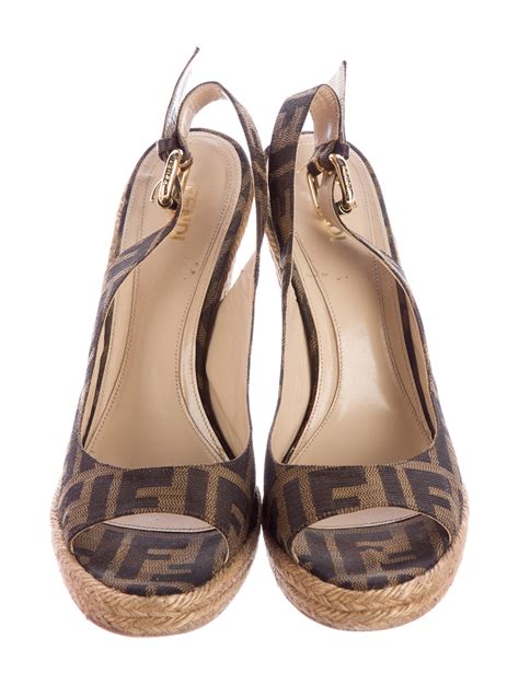 fendi shoes espadrilles|Fendi woven flat sandals.